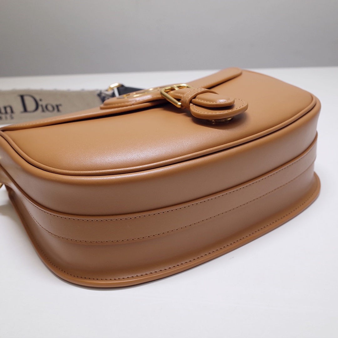 Large Dior Bobby Bag Medium Tan Box Calfskin